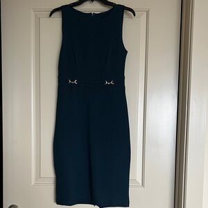 Ann Taylor Teal Sleeveless Dress